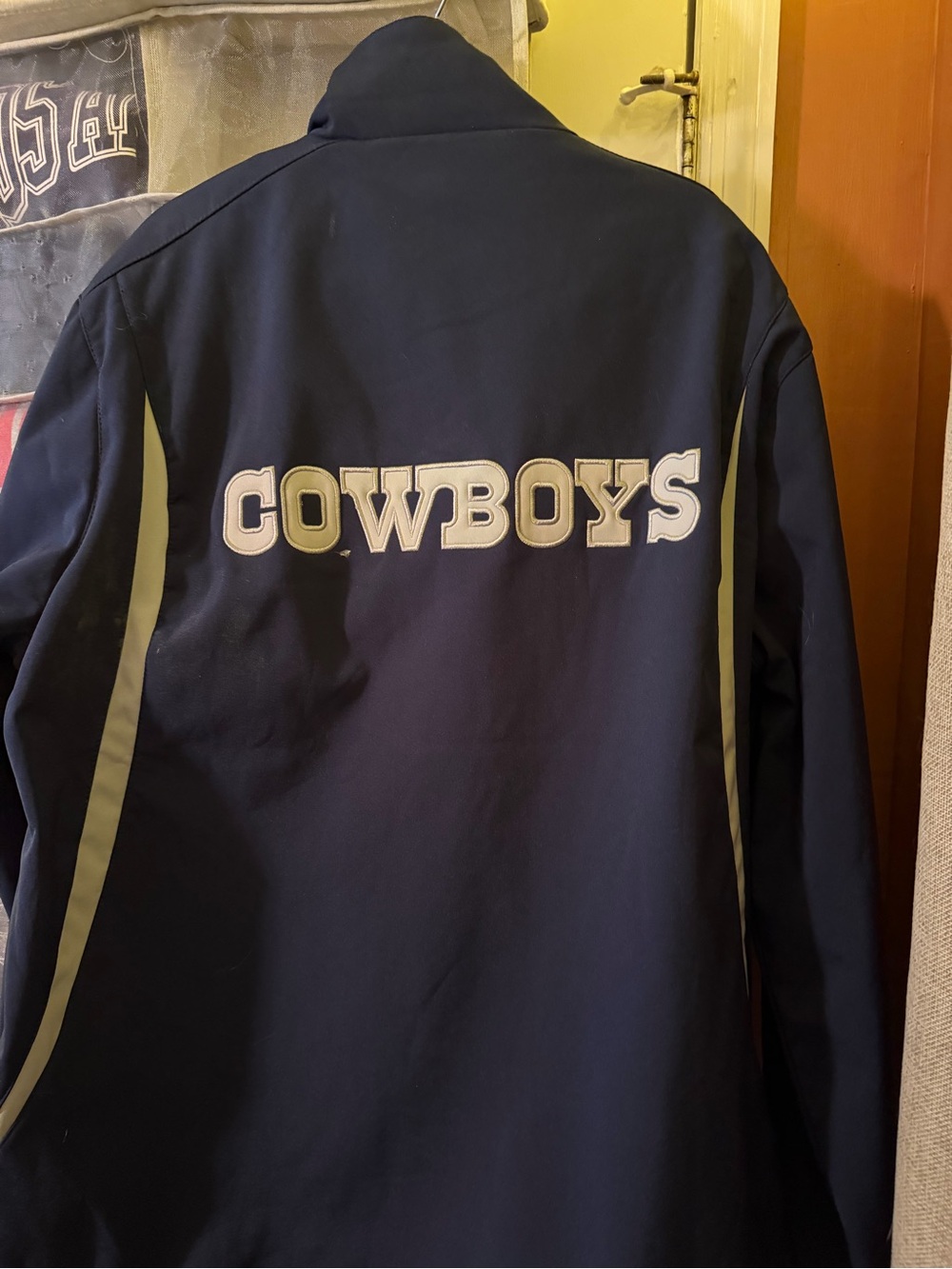 NFL Navy Team Jacket with White and Red Logo